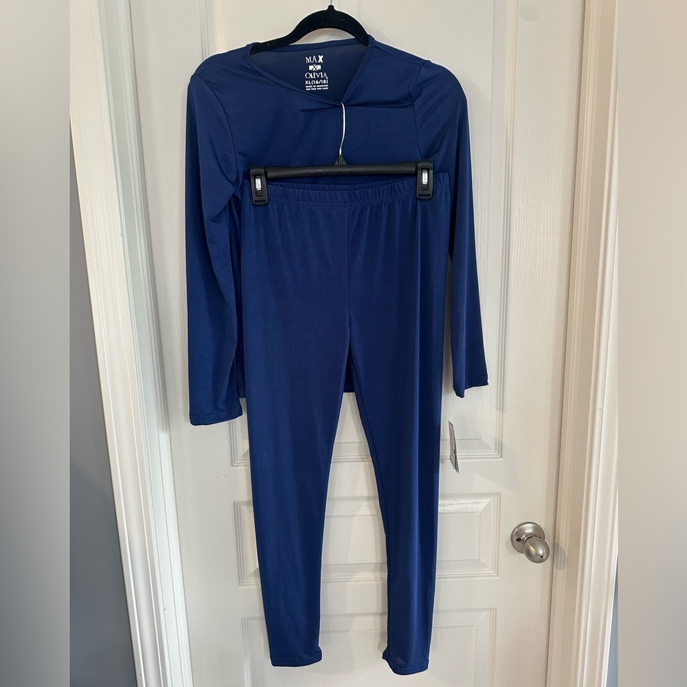 Max & Olivia 2 Piece Sleepwear / Under Garment– Blue – Boys XL (16/1/) – NEW